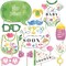 Big Dot of Happiness Wildflowers Baby - Boho Floral Baby Shower Photo Booth Props Kit - 20 Count